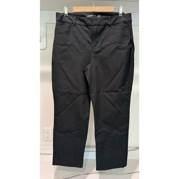 Old Navy Pants - Old Navy Hi-Rise‎ Pixie Ankle Dress Pants Size 14 Black 26" inseam
